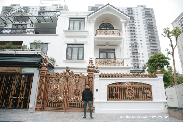 Thi công công trình biệt thự tân cổ điển của anh Thịnh - Hà Nội